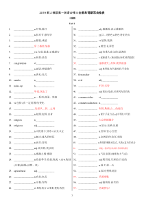 2019新教材人教版高一英语必修三全部单词默写自检表(可直接打印版)