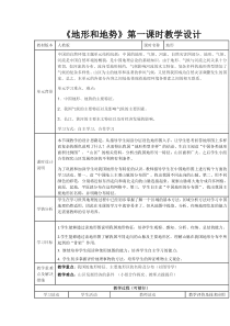 《第一节 地形和地势》教学设计1-人教版地理八年级上册