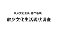 【教学课件】家乡文化生活现状调查示范课件-2019人教版高中语文必修上册