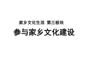 【教学课件】参与家乡文化建设示范课件-2019人教版高中语文必修上册