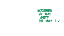统编版高中语文必修一下说木叶第二课时