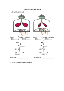 《第二节 发生在肺内的气体交换 肺内的气体交换》导学案-鲁科版生物七年级上册