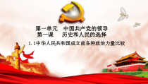 高中必修三1.1《中华人民共和国成立前各种政治力量》PPT课件-统编人教版
