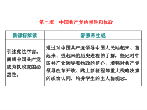 高中政治必修三第一课第二框《中国共产党的领导和执政》PPT课件-新统编版