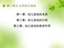 幼儿游戏与指导-第一章、第二章 PPT课件