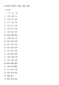 幼小衔接~生字组词、多音字、叠词、量词汇总