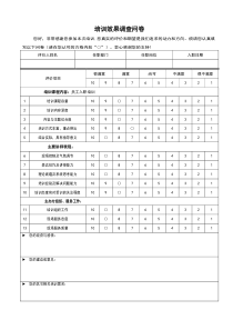 【办公表格】：培训效果调查表
