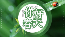 活动策划：你好春天ppt模板