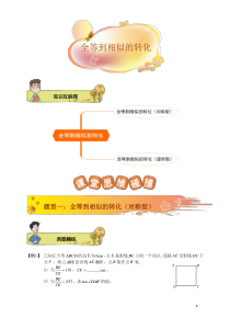《全等到相似的转化》（著名机构整理）-2020年中考数学专题复习