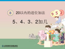 数学一年级上册《5、4、3、2加几》精品课PPT课件-【人教版】