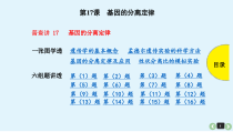 (通用版)高考生物一轮复习课件：第17课-基因的分离定律(含解析)