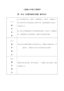 数学六年级下册《解决问题》教学设计4-【人教版】