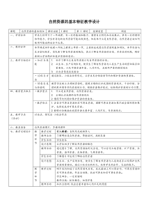 《第一节 自然资源的基本特征》教学设计4-人教版地理八年级上册