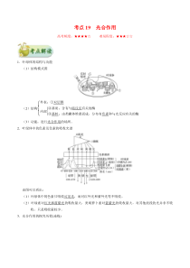 高考生物一轮复习考点一遍过考点19 光合作用(含解析)