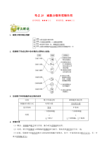 高考生物一轮复习考点一遍过考点25 减数分裂和受精作用(含解析)
