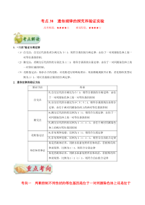 高考生物一轮复习考点一遍过考点38 遗传规律的探究和验证实验(含解析)