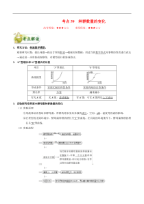 高考生物一轮复习考点一遍过考点59 种群数量的变化(含解析)