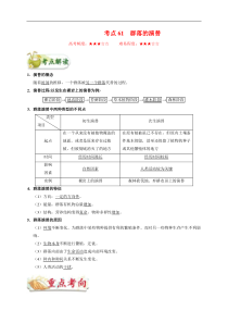 高考生物一轮复习考点一遍过考点61 群落的演替(含解析)