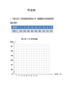 苏教版数学五年级下册《1.单式折线统计图的认识和应用》课后习题