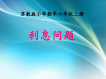 苏教版数学六年级上册《10、利息问题》PPT课件4