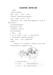 《第一节 信息的获取》同步练习-冀少儿版生物七年级下册