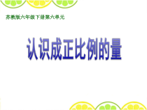 苏教版数学六年级下册6.1《认识成正比例的量》PPT课件 (共16页)