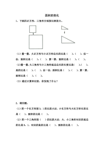 苏教版数学六年级下册第四单元《比  例面积的变化》课堂作业设计（无答案）