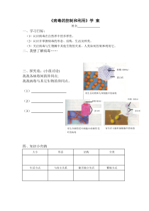 《第二节 病毒》学案-冀少儿版生物八年级上册