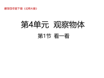 北师大版数学四年级下册4.1《看一看》PPT课件(共21页)