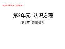 北师大版数学四年级下册5.2《等量关系》PPT课件(共20页)