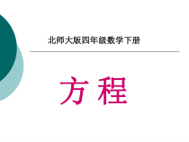 北师大版数学四年级下册5.3《方程》PPT课件(共12页)
