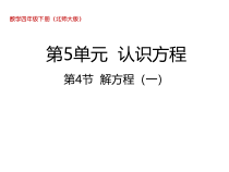 北师大版数学四年级下册5.4《解方程（一）》PPT课件(共22页)
