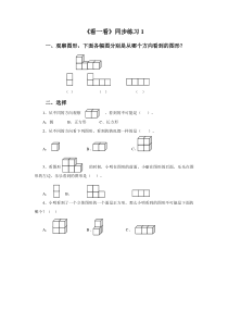 北师大版数学四年级下册第四单元《看一看》一课一练