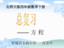 北师大版数学四年级下册-总复习《方程》PPT课件(共12页)