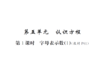 第1课时 字母表示数（1）-北师大版数学四年级下册