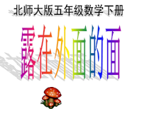 北师大版数学五年级下册2.4《露在外面的面》PPT课件3(共19页)