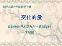 北师大版数学六年级下册4.1《变化的量》PPT课件(共23页)