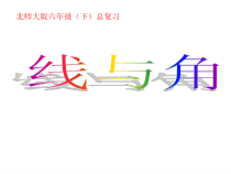 北师大版数学六年级下册-总复习《线与角》PPT课件(共15页)