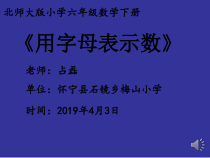 北师大版数学六年级下册-总复习《用字母表示数》PPT课件(共18页)