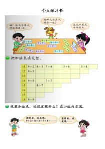 北师大版数学一年级上册《做个加法表》学习单5