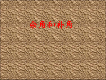 《余角和补角》PPT课件2-七年级上册数学华师大版