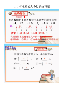 《2.5 有理数的大小比较》课后习题(-七年级上册数学华师大版