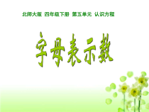 北师大版数学四年级下册《用字母表示数》PPT课件2