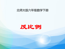 北师大版数学六年级下册《反比例》PPT课件2