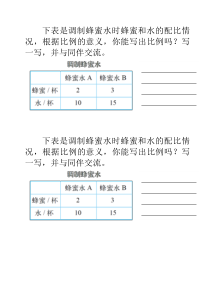 北师大版数学六年级下册《比例的认识》教学素材3