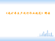 (河北省)尾矿库生产运行作业规范-DB13解析课件