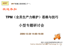 TPM(全员生产力维护)思维与技巧解析课件