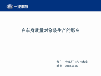 白车身质量对涂装生产影响课件