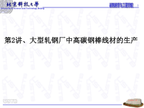 大型轧钢厂中高碳钢棒线材生产设备要求生产能力及目标课件