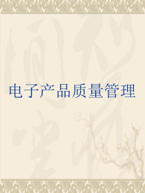 电子产品的生产质量管理课件